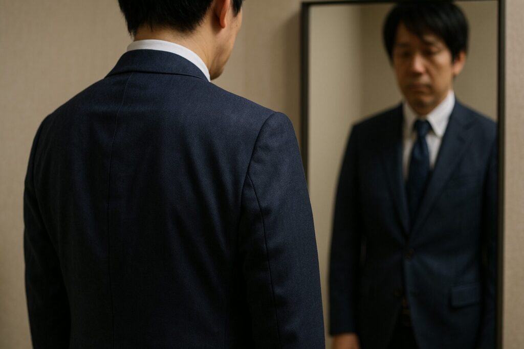スーツが似合わないと感じるのは、過去の自分の記憶とのギャップ
