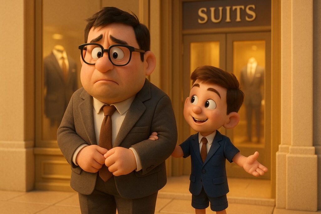 高級スーツ店が怖い